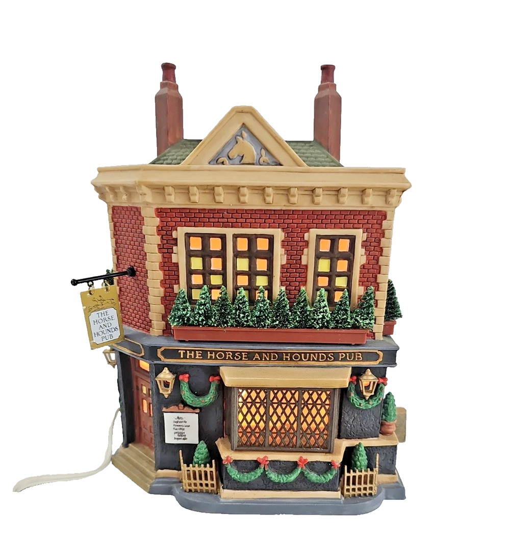 Dept 56 Dickens' Village Series “The Horse And Hounds Pub” #58340
